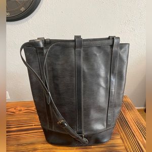 LOUIS VUITTON Authentic Vintage Black Epi Leather Randonnee Bag and Wallet